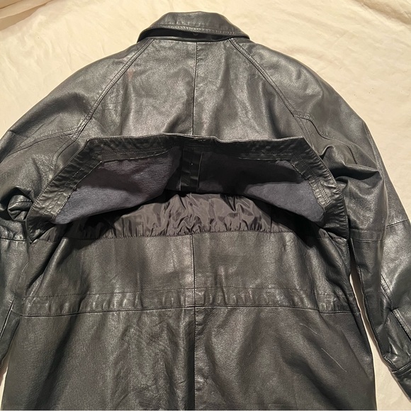 Vintage Otello Pelle 100% Leather Jacket Black Medium - Picture 5 of 10